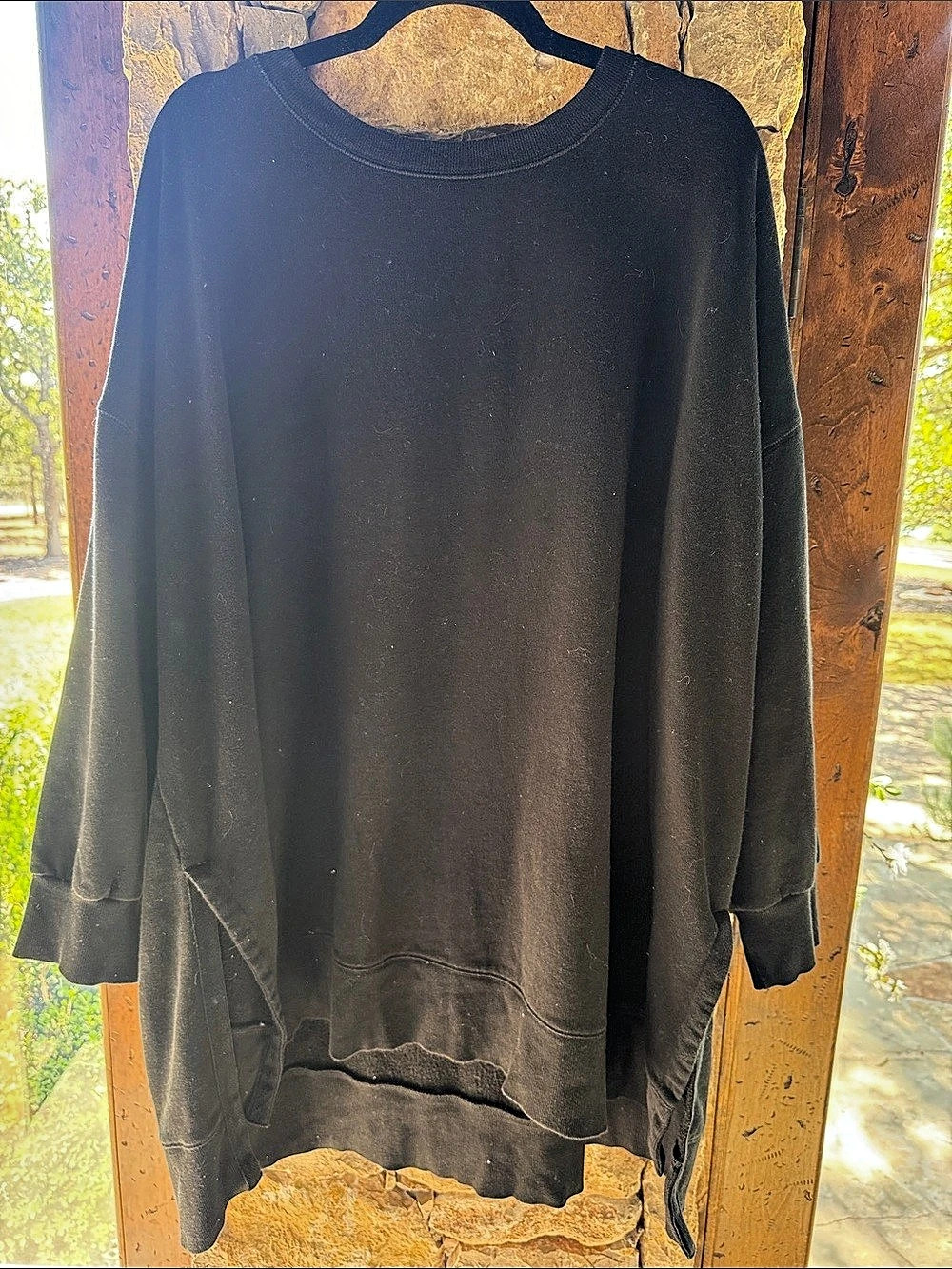 Old Navy SoComfy Relaxed Tunic Sweatshirt Black